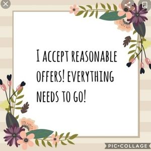 Accepting reasonable offers.